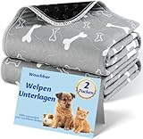 Baodan Waschbar Haustier-Urinunterlage, 2 Pack 90*80 cm Wiederverwendbare Welpenunterlagen Matte...