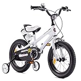 RoyalBaby Kinderfahrrad Mädchen Junge Freestyle BMX Fahrrad Kinderfahrrad Weiß 12 Zoll