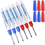 UNOLIGA 6pcs Bohrlochmarker, 30mm Extralange Spitze Tieflochmarker, UNOLIGA Lochmarkierer,...