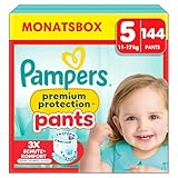 Pampers Baby Windeln Pants Größe 5 (12-17kg) Premium Protection, Junior mit Stop- und Schutz...