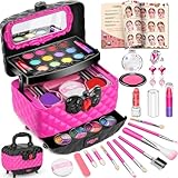 Kinderschminke Set Schminkkoffer Mädchen, Schminke Kinder Mädchen Make Up Set Mädchen Spielzeug,...