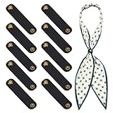 PH PandaHall 10 Pack Western Bandana Schalring 1.95x8.2cm Rechteckiges Leder Schalclip Schnalle für...