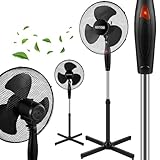 Echos® Standventilator Ø43cm kraftvoller Ventilator sehr leise energiesparend hoher Luftdurchsatz...