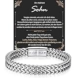 JEWTOP Geschenk für Sohn, Männer Armband mit Gravur Ich Liebe Dich für Sohn, Geschenke zum...
