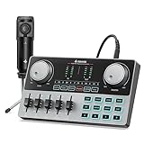 Donner Podcast-Studio-Ausrüstung, Audio Interface mit DJ Mixer und Soundkarte, ALL-IN-ONE...