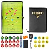 JIZZU Fußball Taktiktafel Tragbar, Fussball Coach Board, Klappbar trainermappe fußball mit...