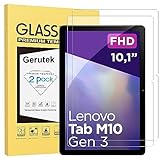 Gerutek [2 Stück Panzer Schutz Glas für Lenovo Tab M10 (3. Gen) 10,1 Zoll, Schutzfolie Kratzfest,...