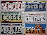 6 Kennzeichen Set // Original USA Nummernschilder aus Colorado Texas Arizona Utah California Nevada...
