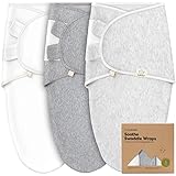 KeaBabies 3-Pack Bio-Baby-Schlafsack zum Pucken - Ergonomische Pucksack Baby 0-3 Monate,...