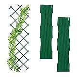 Relaxdays Rankgitter ausziehbar, 3er Set, Rankhilfe Kletterpflanzen, 180cm, Garten, Balkon,...