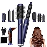 Hairstyler 6 in 1 Airbrush Haarstyler | Pro Air Styler Set - 1000W Rundbürstenföhn, Air Curler,...