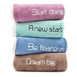 4 Stück Fitness Handtuch, Sporthandtuch Fitnessstudio, Schnelltrocknend Gym Handtucher, 4 Farben...