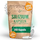 Silizium Hochdosiert Kapseln – 250 Silizium Kapseln – Silicium aus Hochwertigem...