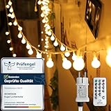 Kugel Lichterkette, WOWDSGN 200 LEDs 20m Dimmbar, Partylichterkette mit Stecker für Innen und...