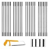 Alriedy 24 STK Dekupiersägeblatt 133mm Feinschnitt Laubsägeblätter mit Stift 10/15/18/24 Zähne...