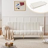 Modernes klappbares Schlafsofa, Schlafsofa mit Hilfsfüßen, mit Schlaffunktion, Samtstoff, geeignet...