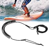Sup Leash 10 Füße Leash Sup Board Aufgerollte TPU Paddle Leash SUP Surfing Coiled Leine Paddle...