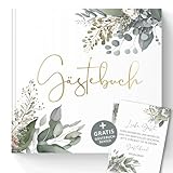 Trendanchor Gästebuch zum Ausfüllen und Fotos Einkleben - Ideal für Brautpaar Erinnerungen, JGA...