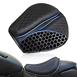 SKYJDM Faltbares Motorrad Gel Sitzkissen, Große 3D Wabenstruktur Stoßdämpfung & Atmungsaktives...