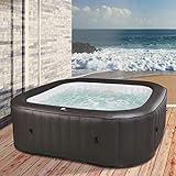 BRAST® Whirlpool aufblasbar MSpa Vito für 6 Personen 185x185x68cm In- Outdoor Pool 132...