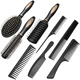 Yamitora 8 Stück Haarbürste Set,Massage Kämme,Hair Brush antistatisch,Edges Brush,Mehrere Stile...
