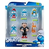 Smurfs VS GARGAMEL 6 Figure Multipack - Features 2-Inch Smurfette, Papa Smurf, Brainy Smurf, Baby...