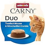 animonda Carny Adult Duo – Katzensnack mit Thunfisch Mousse und Hühnchenfilet-Crumble -...
