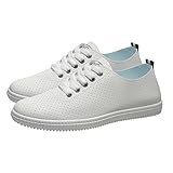 Flache Lässige Wanderschuhe Damen Sneaker Low Flach Bequem Schuhe Walking Casual Shoes...