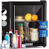 Klarstein Kühlschrank, Mini Kühlschrank mit Glastüre, Mini-Kühlschrank für Getränke, Snacks &...