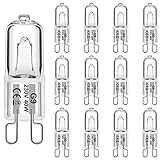 WeshLMPO Glühbirne G9 12 Stücke Halogen G9 40W Dimmbar Halogen Leuchtmittel G9 230V 2700K for...