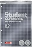 BRUNNEN Collegeblock Premium Student Spirale oben | A4, Lineatur 28, 80 Blatt, anthrazit