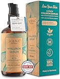 Bio Hyaluron Serum Hochdosiert - Beste Hyaluronsäure (Oligo) - 8-Fach Anti-Falten-Komplex- Mit 4...