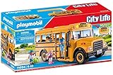 PLAYMOBIL City Life 71094 US Schulbus, Spielzeug-Bus mit Blinklicht, Spielzeug für Kinder ab 4...