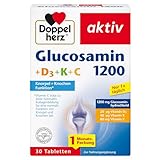 Doppelherz Glucosamin 1200 + D3 + K+ C – Mit Vitamin C als Beitrag zur normalen Kollagenbildung...