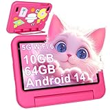2025 Neueste Android 14 Kinder Tablet 7 Zoll, 10GB(4+6) RAM+64GB ROM/TF 1TB, WLAN 6, 5G+2.4G WLAN,...