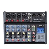 Weymic SE-60 Professioneller Mixer für DJ-Aufnahme, Bühne, Karaoke, Musik-App mit USB-Laufwerk...