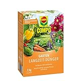 COMPO Garten Langzeit-Dünger für Gartenpflanzen, Umweltschonendere Rezeptur, 6 Monate...