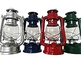Petroleum Sturmlampe 24 cm inkl. 1x Docht Sturmlaterne Laterne Lampe Camping (Blau)
