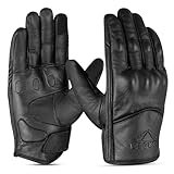 TOROGA Motorradhandschuhe Herren Sommer Ziegenleder – Biker Handschuhe mit Knöchelschutz,...