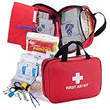 Erste Hilfe Set, 180-Teiliges First Aid Kit, Kompakt Erste Hilfe Kasten mit Premium Tasche für...