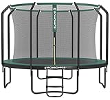 SONGMICS Trampolin Outdoor Ø 305 cm, Gartentrampolin für Kinder mit Sicherheitsnetz, 180 cm hohe...