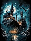 Hjjdiyes Diy malen nach zahlen erwachsene Burg Malen Nach Zahlen Harry Potte Schloss Bild...