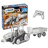 Eitech 00023 Metallbaukasten - 2.4 GHZ RC Traktor mit Anhänger, Multicolor