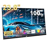 Kenowa 23.8 Zoll USB-C Tragbarer Monitor 100Hz FreeSync Gaming Monitor Full HD 1920x1080 IPS Externe...