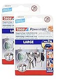 tesa Powerstrips Large/Doppelseitige Klebestreifen zur Montage von Gegenständen bis 2kg - Wieder...