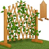 GARDEBRUK® Rankgitter Gartenzaun bis 200 cm ausziehbar faltbar verstellbar Garten Balkon Spalier...