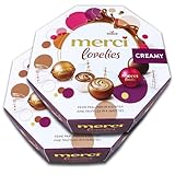 2 er Pack merci lovelies Creamy 2x 185g Geschenkverpackung mit 14 einzeln verpackten Pralinen.