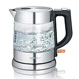 SEVERIN Glas Wasserkocher, 1.0L, leistungsstarker und kompakter Wasserkocher in hochwertigem Design,...