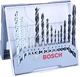Bosch Accessories Bosch Professional 15tlg. Gemischtes Bohrer-Set (für Holz, Stein, Metall, mit...
