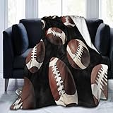 Mexpekil Überwurfdecke, American Football-Muster, Fleecedecke, 152,4 x 127,7 cm, Anti-Pilling,...
